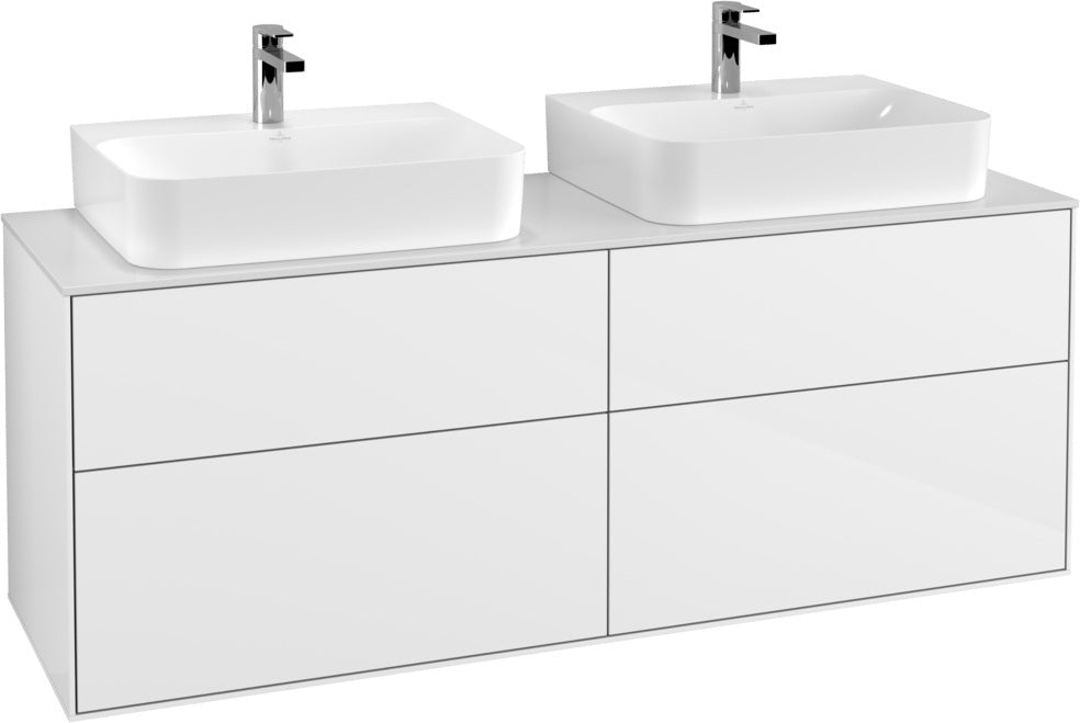 Villeroy & Boch Finion Waschtischunterschrank 1600 mm Glossy White Lacquer mit LED-Beleuchtung