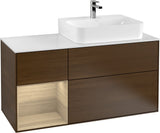 Villeroy & Boch Waschtischunterschrank Finion G141G 1200 mm Glossy White mit LED-Beleuchtung