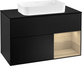 Villeroy & Boch Waschtischunterschrank Finion F252G 1000 mm Glossy White Lacquer mit LED-Beleuchtung
