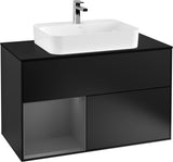 Villeroy & Boch Finion Waschtischunterschrank 1000 mm Glossy White Lacquer mit LED-Beleuchtung
