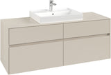 Villeroy & Boch Collaro Waschtischunterschrank 1400 mm Cashmere Grey mit Beleuchtung & SoftClosing