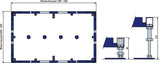 Villeroy & Boch ViFrame Montagerahmen für Duschwannen bis 1000 x 1000 mm, höhenverstellbar 90-175 mm