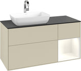 Villeroy & Boch Finion Waschtischunterschrank 1200 mm Glossy White mit Beleuchtung und SoftClosing