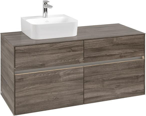 Villeroy & Boch Waschtischunterschrank Collaro 1200 mm Stone Oak mit LED-Beleuchtung und 4 Auszügen