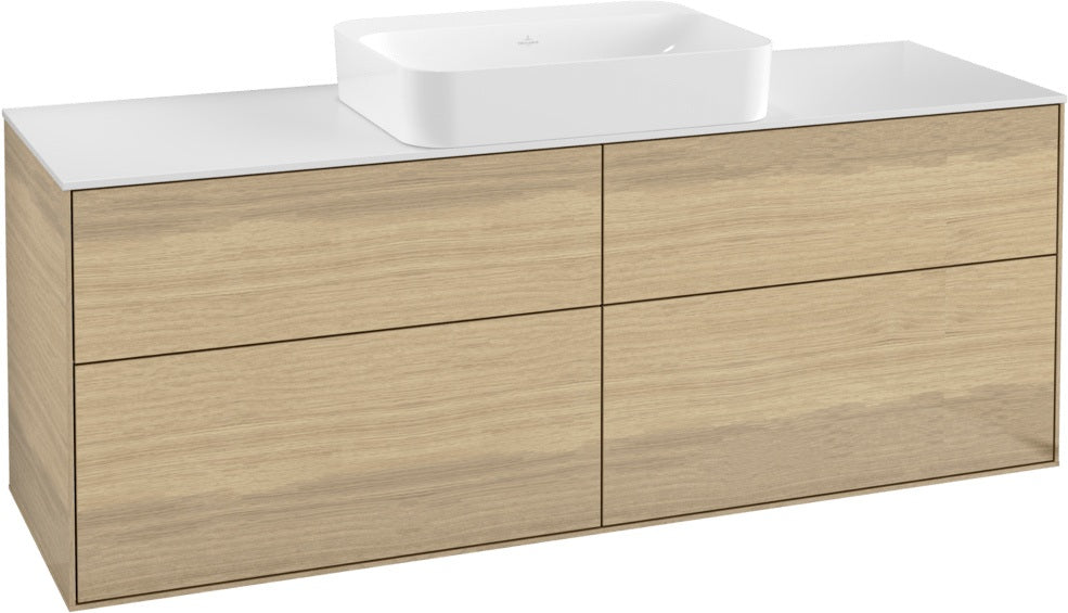 Villeroy & Boch Finion Waschtischunterschrank 1600 mm Peony Matt Lack mit Beleuchtung und 4 Auszügen