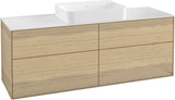 Villeroy & Boch Finion Waschtischunterschrank 1600 mm Peony Matt Lack mit Beleuchtung und 4 Auszügen