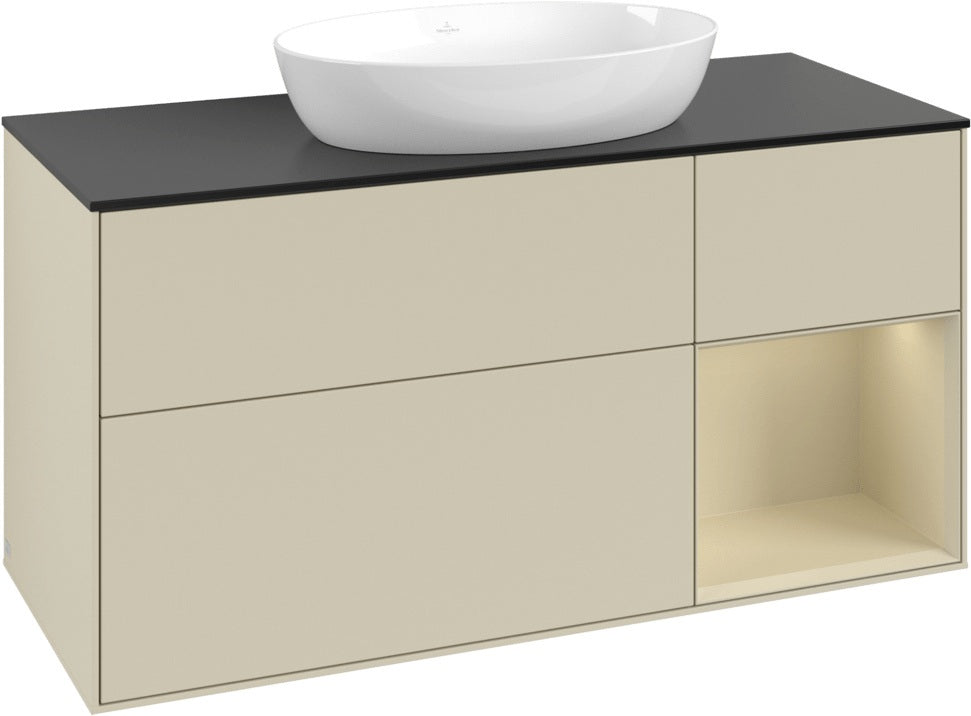 Villeroy & Boch Finion Waschbeckenunterschrank FA72G F 1200 mm Glossy White Lacquer mit Beleuchtung