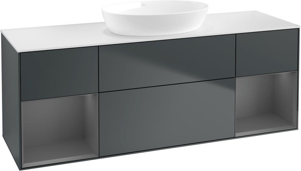 Villeroy & Boch Finion Waschtischunterschrank GD01GF 1600 mm Glossy White Lacquer mit Beleuchtung