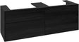 Villeroy & Boch Waschtischunterschrank Collaro C024 B0 1600 mm Black Oak mit LED-Beleuchtung