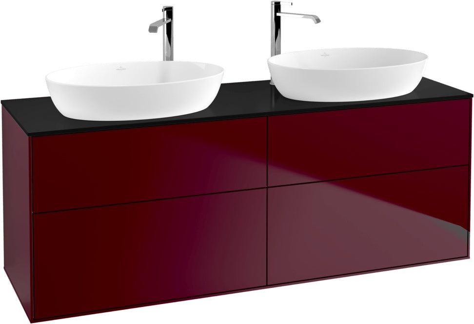 Villeroy & Boch Finion Waschbeckenunterschrank 1600 mm Glossy White Lacquer mit Beleuchtung