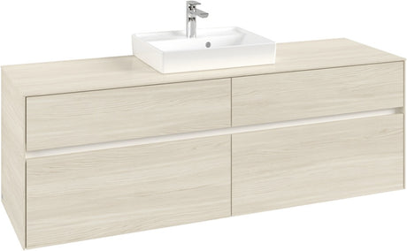 Villeroy & Boch Waschtischunterschrank Collaro C077 B0 1600 mm White Oak mit Beleuchtung und SoftClosing