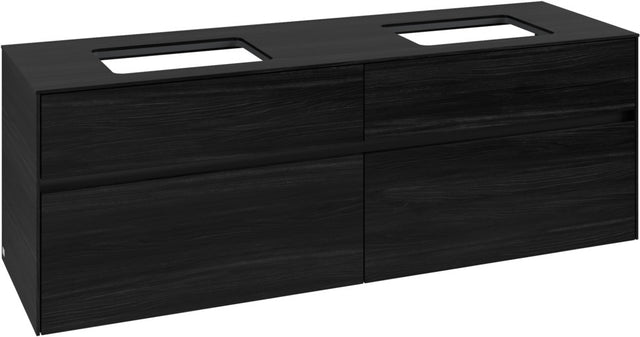 Villeroy & Boch Waschbeckenunterschrank Collaro C123 B0 1600 mm Black Oak mit Beleuchtung
