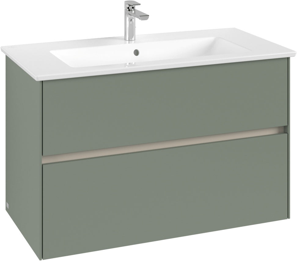 Villeroy & Boch Collaro Waschbeckenunterschrank 961 mm White Oak – 2 Auszüge, SoftClosing