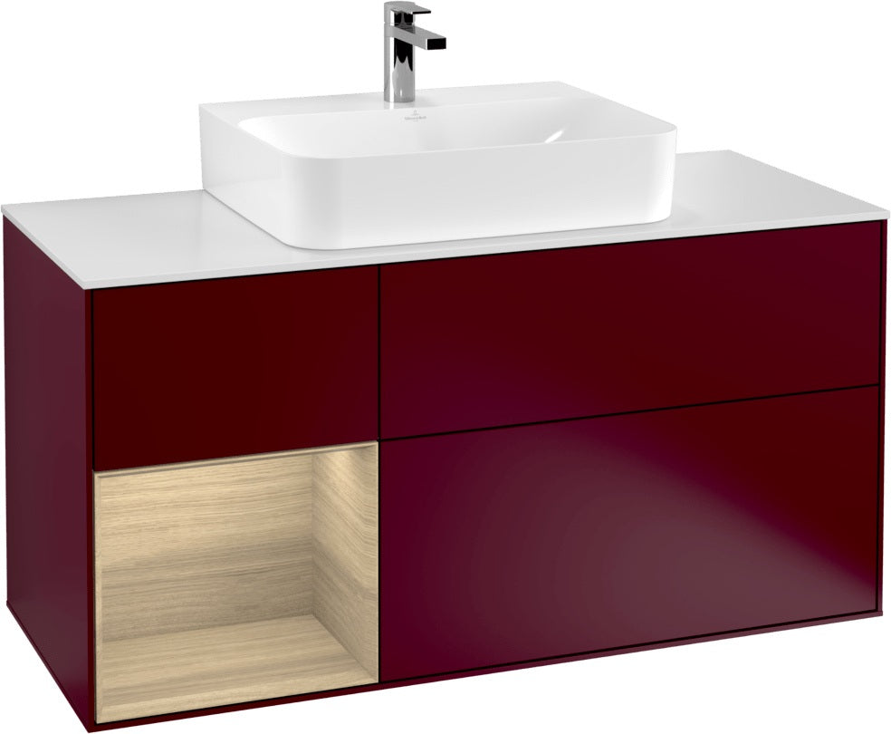 Villeroy & Boch Finion Waschtischunterschrank G161G 1200 mm Glossy White Lacquer mit LED-Beleuchtung