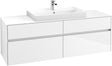Villeroy & Boch Waschtischunterschrank Collaro C028 B0 1600 mm Glossy White mit LED-Beleuchtung