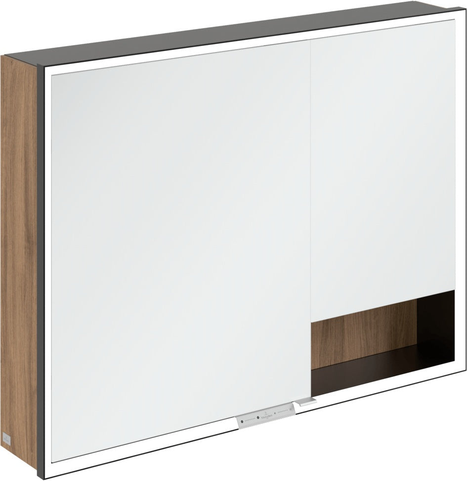 Villeroy & Boch Spiegelschrank My View+ B48110 1000 mm Graphite mit LED-Beleuchtung und SoftClosing