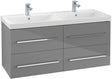 Villeroy & Boch MODERN Möbelset 120 cm mit Lichtspiegel Arizona Oak – 4 Auszüge, CeramicPlus