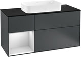 Villeroy & Boch Finion Waschtischunterschrank 1200 mm Glossy White Lacquer mit LED-Beleuchtung