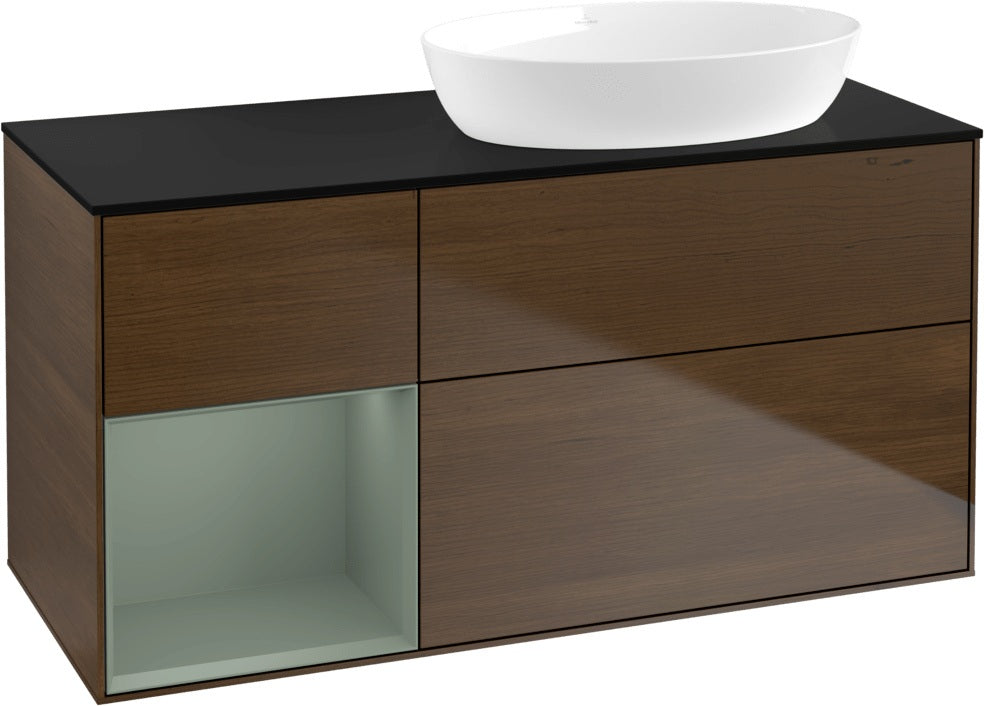 Villeroy & Boch Waschtischunterschrank Finion FA42G 1200 mm Glossy White Lacquer mit Beleuchtung
