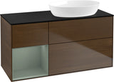 Villeroy & Boch Waschtischunterschrank Finion FA42G 1200 mm Glossy White Lacquer mit Beleuchtung