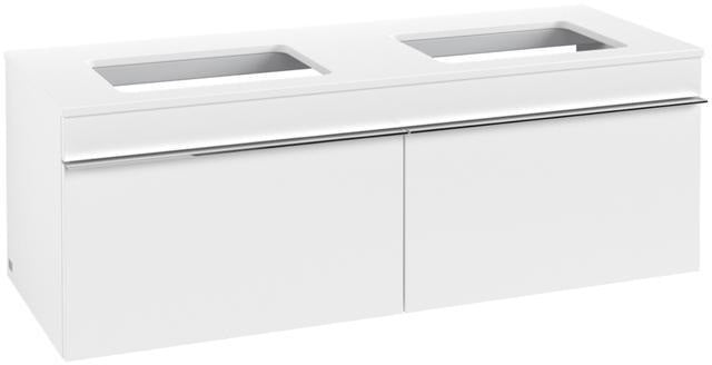 Villeroy & Boch Venticello Waschtischunterschrank 1257 mm Glossy White für 2 Waschbecken