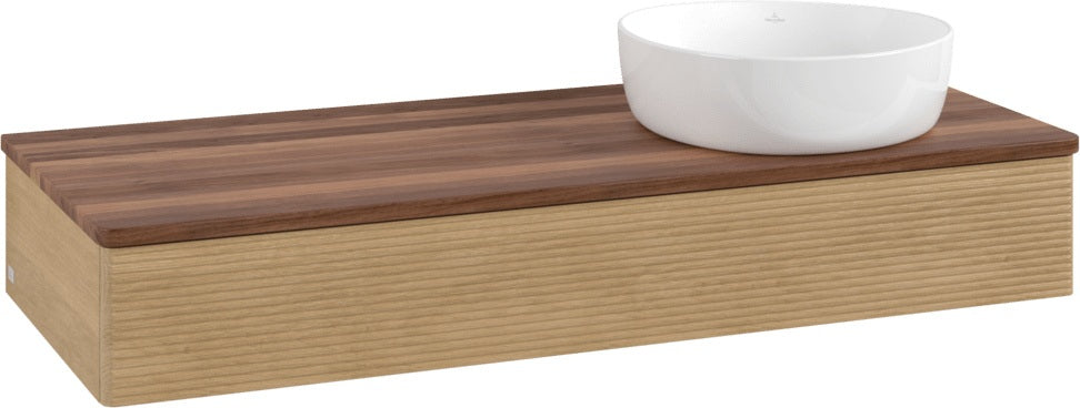 Villeroy & Boch Waschbeckenunterschrank Antao K12111 1200 mm Warm Walnut mit Auszug