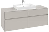 Villeroy & Boch Collaro Waschtischunterschrank 1400 mm Black Matt Lacquer mit 4 Auszügen