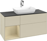 Villeroy & Boch Finion Waschtischunterschrank 1200 mm Glossy White Lacquer mit Beleuchtung