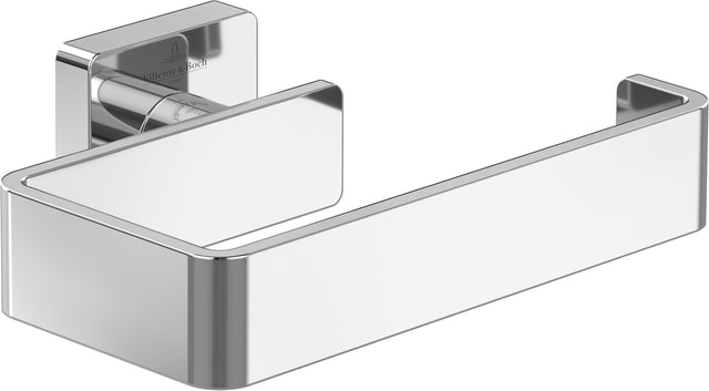 Villeroy & Boch Elements - Striking Toilettenpapierhalter ohne Deckel, Chrom, Wandmontage, 135 x 93 x 45 mm
