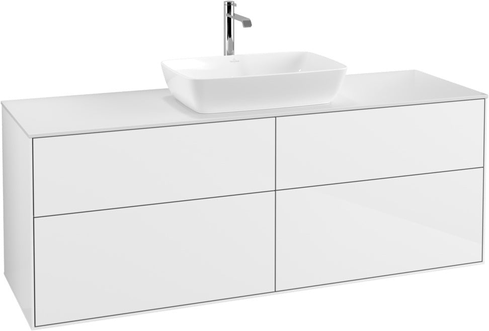 Villeroy & Boch Finion Waschbeckenunterschrank 1600 mm Glossy White Lacquer mit Beleuchtung