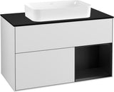 Villeroy & Boch Waschtischunterschrank Finion F252G 1000 mm Glossy White Lacquer mit LED-Beleuchtung