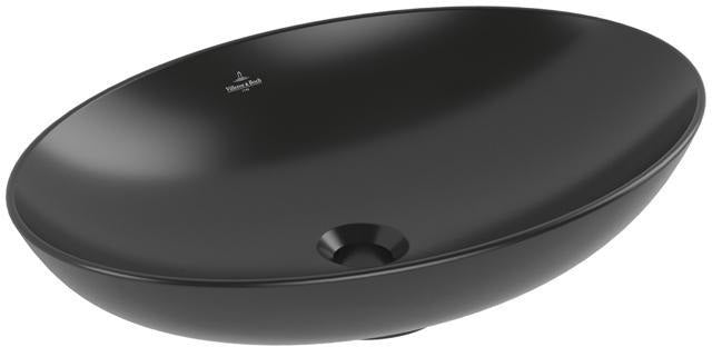 Villeroy & Boch Loop & Friends Aufsatzwaschbecken 560x380 mm Oval Ebony CeramicPlus