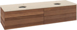 Villeroy & Boch Waschtischunterschrank Antao 1600 mm Warm Walnut mit 4 Auszügen und Beleuchtung