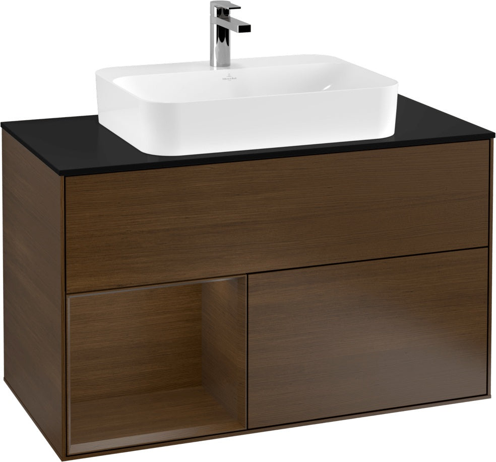 Villeroy & Boch Finion Waschtischunterschrank 1000 mm Glossy White Lacquer mit LED-Beleuchtung