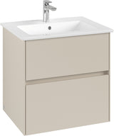 Villeroy & Boch Collaro Waschbeckenunterschrank C143 B0 White Oak 611 mm mit LED-Beleuchtung