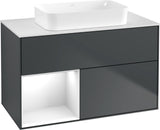 Villeroy & Boch Finion Waschtischunterschrank 1000 mm Glossy White Lacquer – mit LED-Beleuchtung & SoftClosing