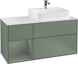 Villeroy & Boch Waschtischunterschrank Finion G141G 1200 mm Glossy White mit LED-Beleuchtung