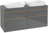 Villeroy & Boch Venticello Waschtischunterschrank 1257 mm Glossy White, 4 Auszüge, für 2 Waschtische