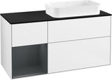 Villeroy & Boch Finion Waschtischunterschrank 120 cm Glossy White Lacquer mit Beleuchtung