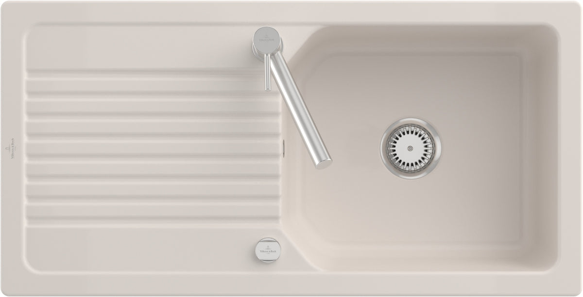 Villeroy & Boch Flächenbündige Spüle Linara 60 Flat Ivory CeramicPlus 980x490mm
