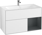 Villeroy & Boch Finion Waschtischunterschrank 996 mm Glossy White Lacquer mit LED-Beleuchtung
