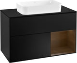 Villeroy & Boch Waschtischunterschrank Finion F252G 1000 mm Glossy White Lacquer mit LED-Beleuchtung