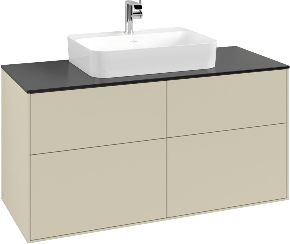 Villeroy & Boch Finion Waschtischunterschrank 1200 mm Glossy White Lacquer mit LED-Beleuchtung