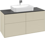 Villeroy & Boch Finion Waschtischunterschrank 1200 mm Glossy White Lacquer mit LED-Beleuchtung