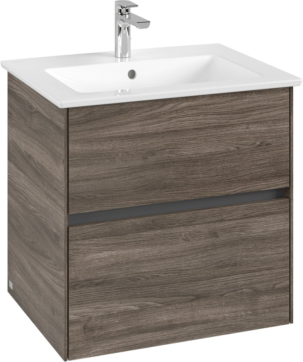 Villeroy & Boch Collaro Waschtischunterschrank 611 mm White Matt – 2 Auszüge, Push-Open