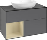 Villeroy & Boch Waschtischunterschrank Finion FA12G 1000 mm Glossy White Lacquer mit Beleuchtung