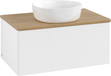 Villeroy & Boch Antao Waschtischunterschrank 800 mm – Grau Matt, 1 Auszug, Push-Open