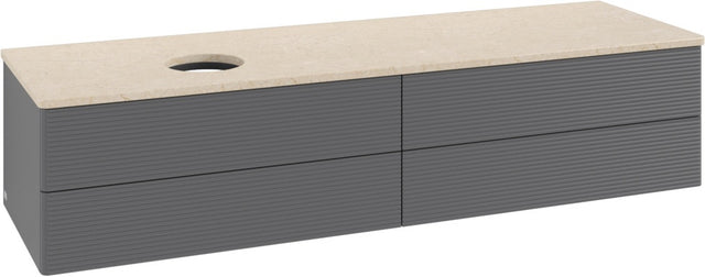 Villeroy & Boch Waschtischunterschrank Antao K26113 1600 mm Anthrazit Matt mit 4 Auszügen