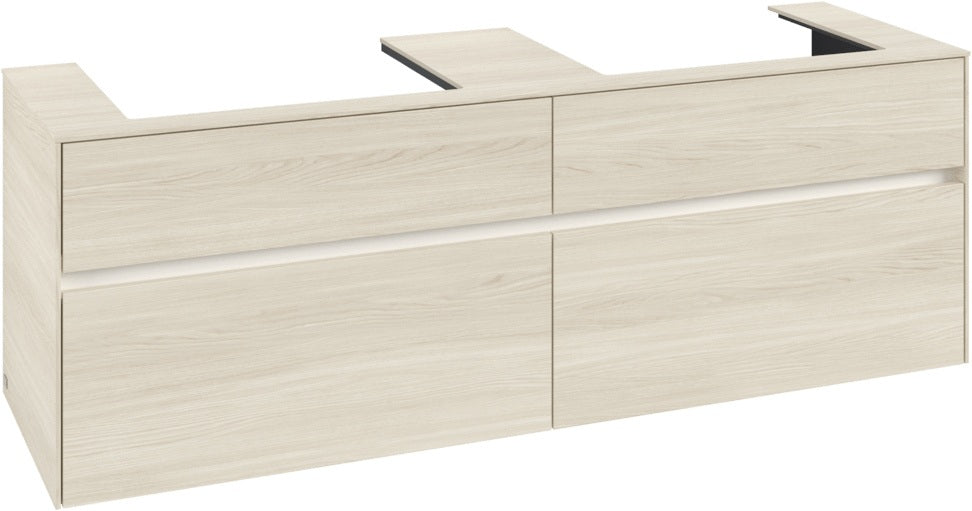 Villeroy & Boch Waschtischunterschrank Collaro C024 B0 1600 mm White Oak mit LED-Beleuchtung