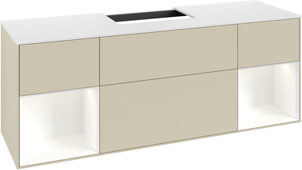 Villeroy & Boch Finion Waschtischunterschrank 1600 mm Glossy White Lacquer mit LED-Beleuchtung